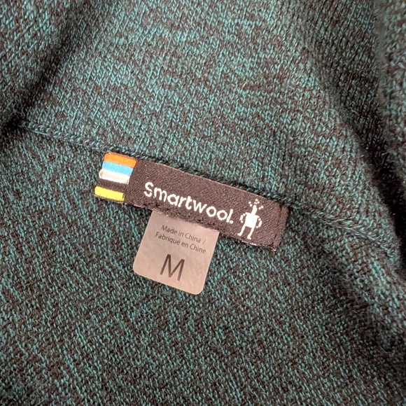 Smartwool Merino Wool Poncho Long Sleeve Turtleneck Sweater Edgewood - Picture 8 of 9